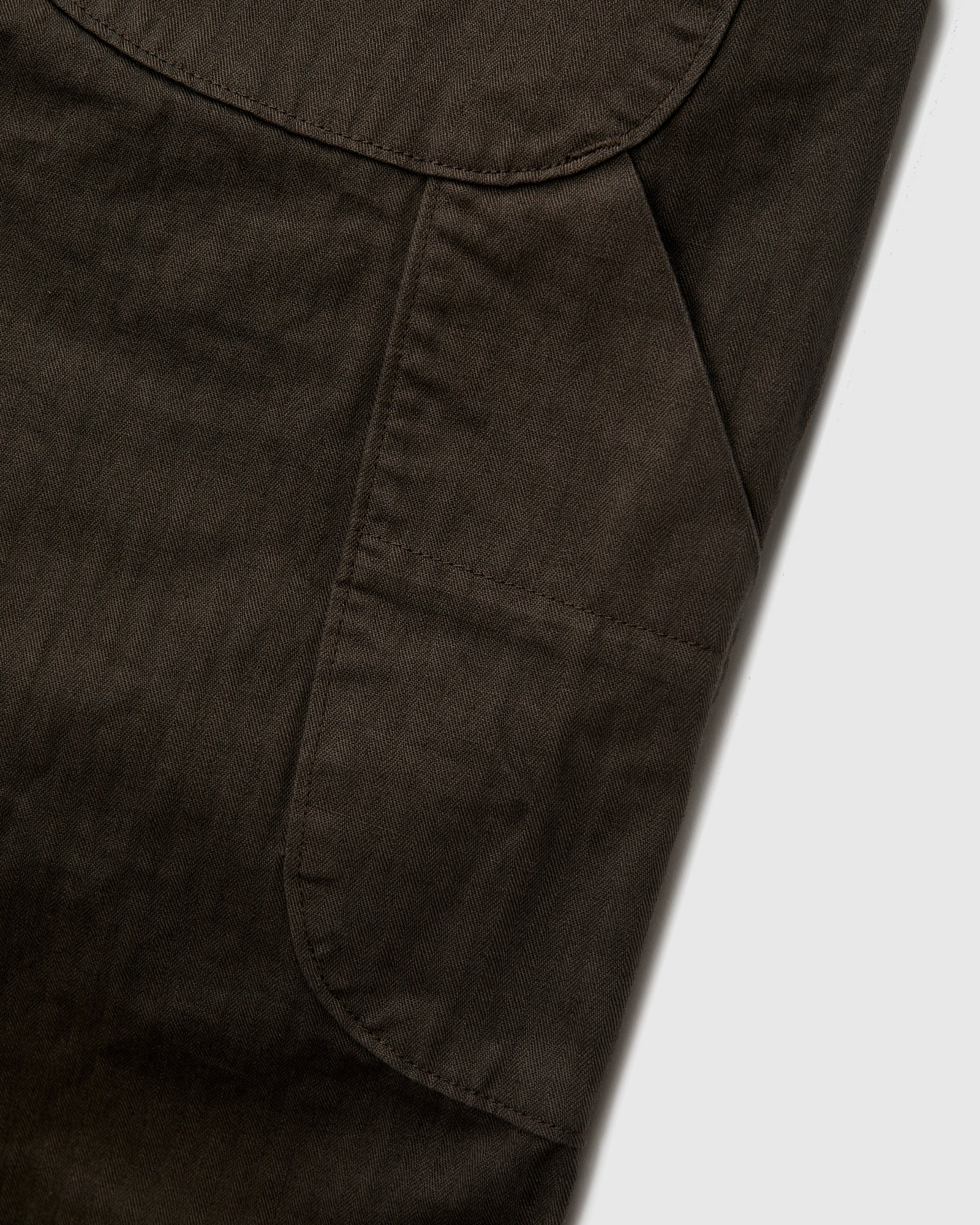Wide Fit French Work Pants in Coffee Brown - 4