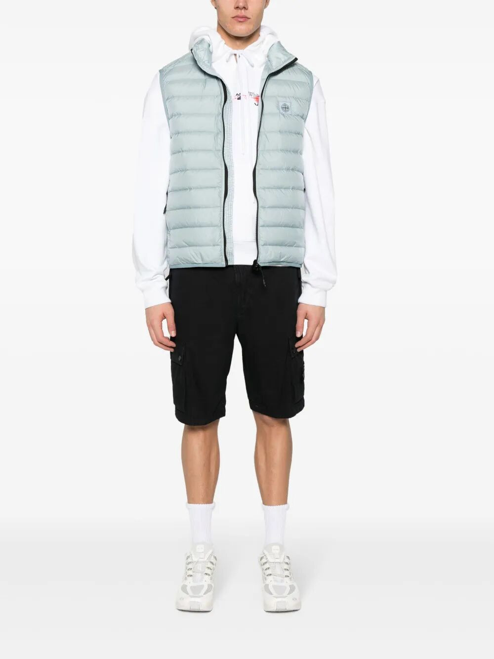 Stone Island Men Old Effect Cotton Cargo Bermuda Shorts - 5
