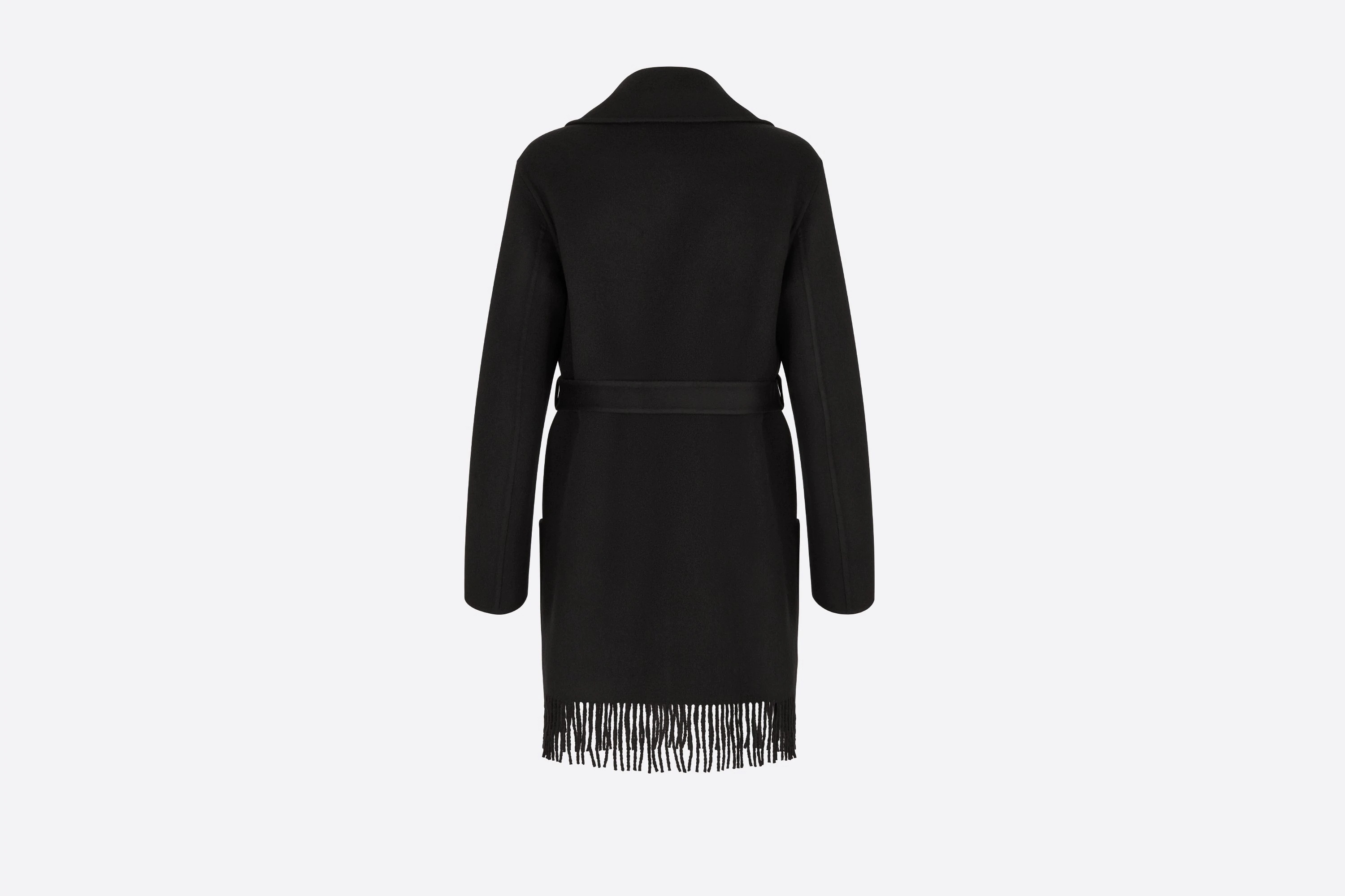 Fringed Coat with Belt - 2