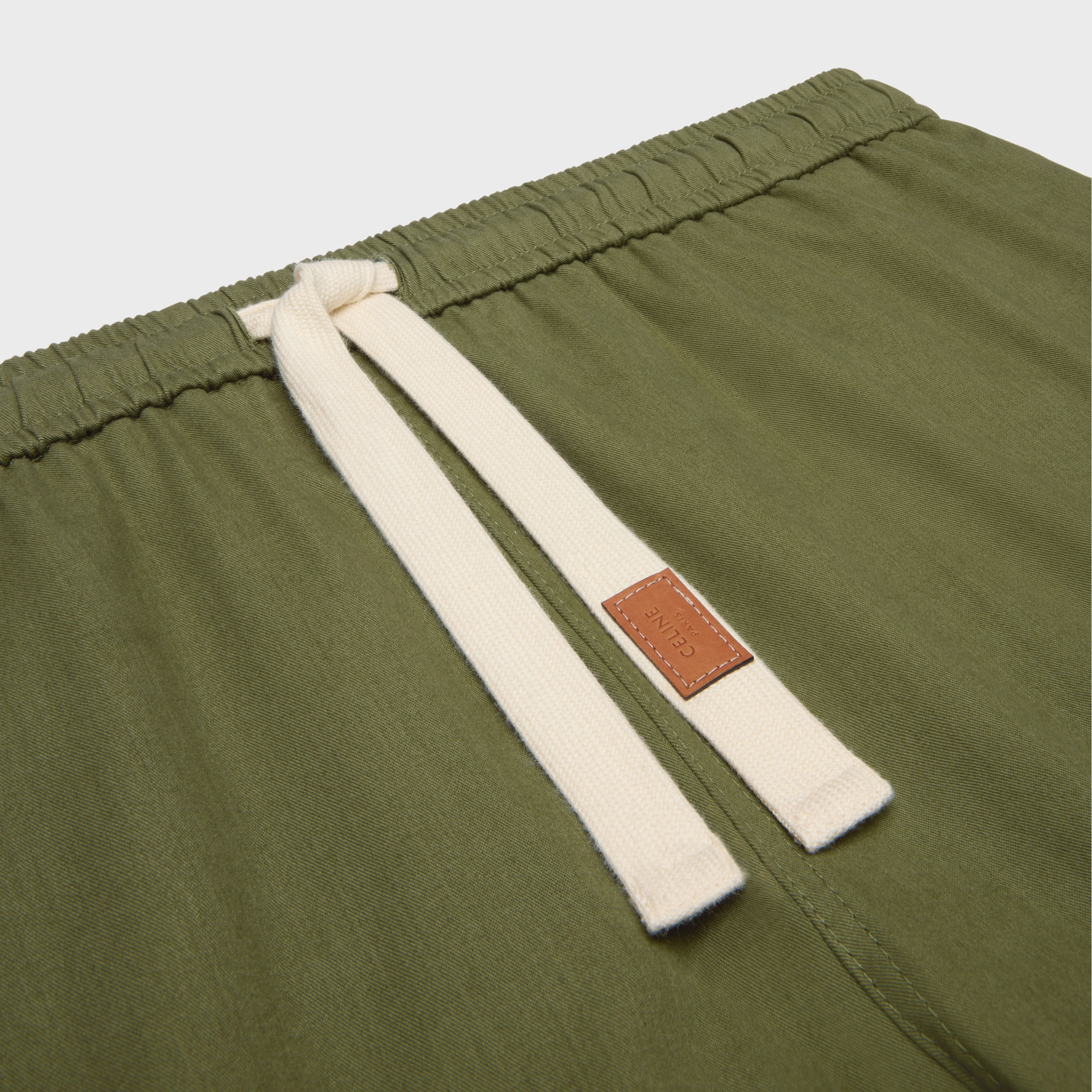 drawstring trousers IN cotton canvas - 3