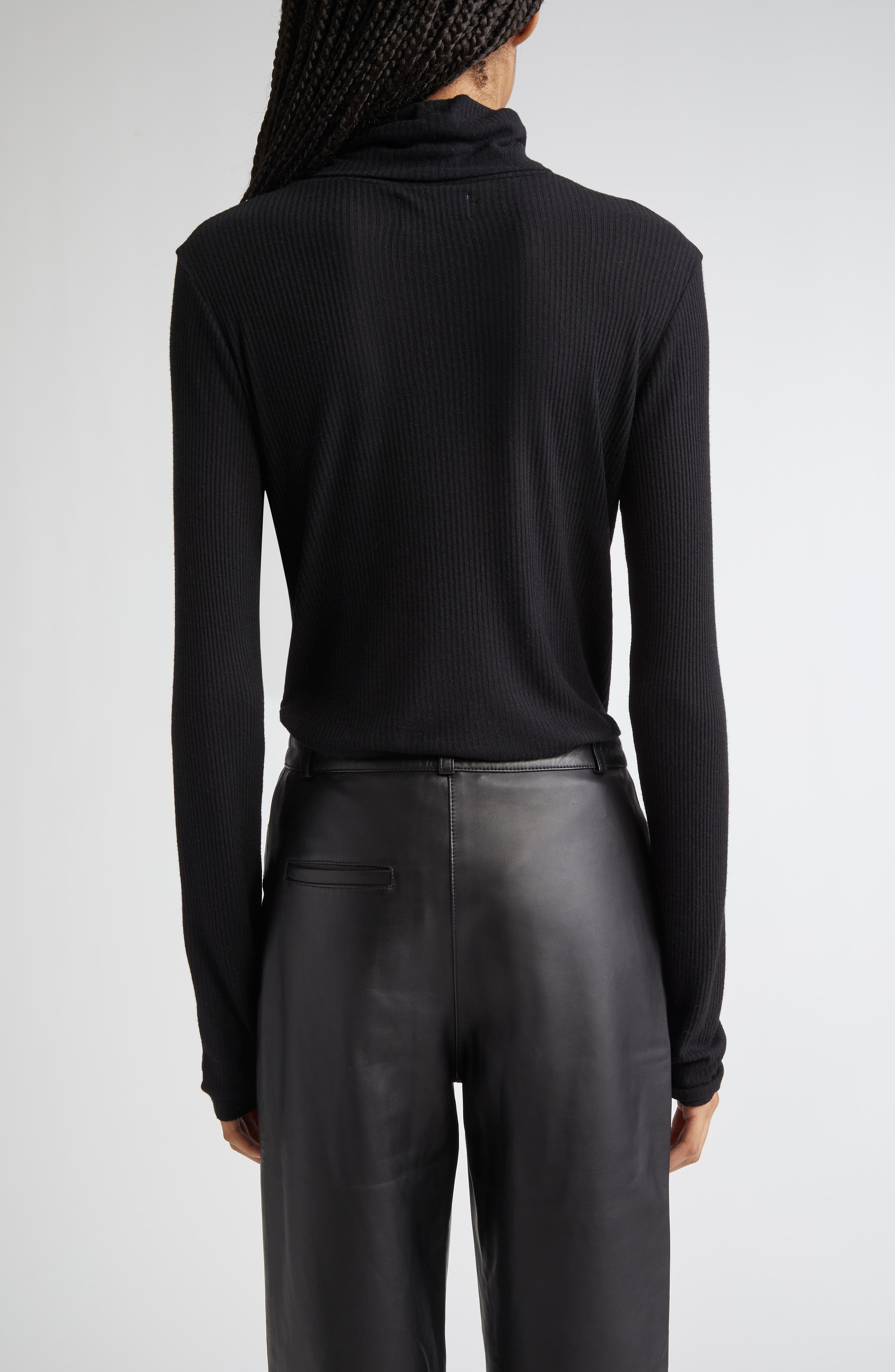 LOULOU DE SAISON Loulou Studio Turtleneck in Black at Nordstrom - 3