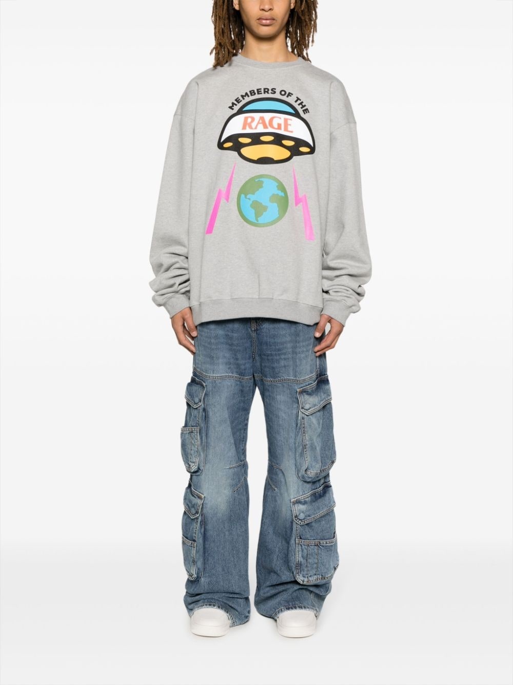 illustration-print cotton sweatshirt - 2