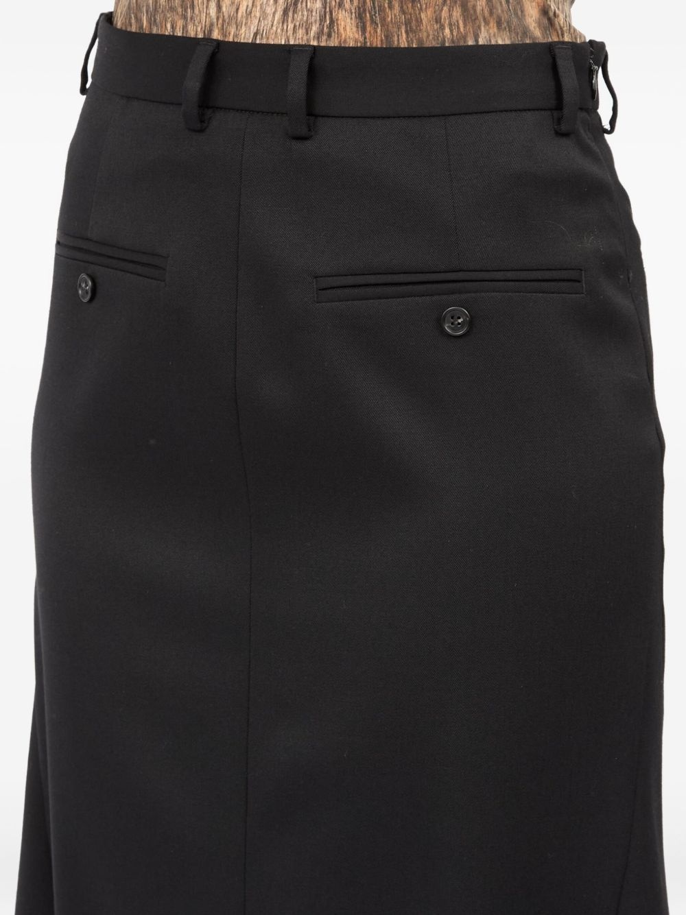 virgin wool-blend skirt - 5