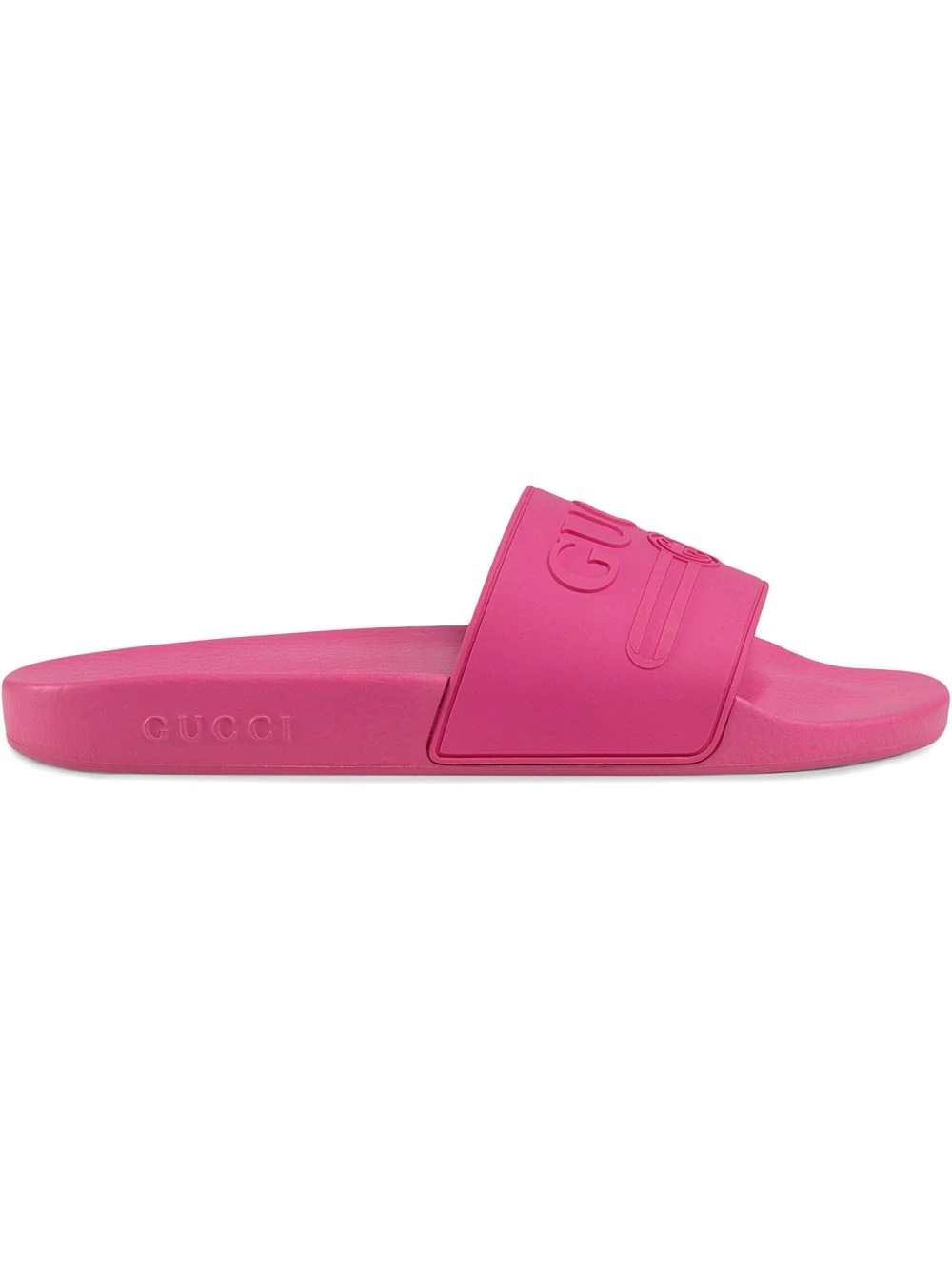 Gucci logo rubber slide sandal - 1