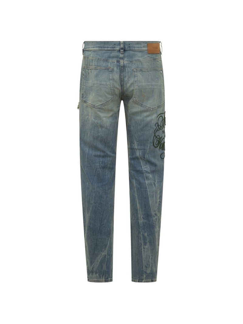 AMIRI embroidered distressed-effect jeans outlook