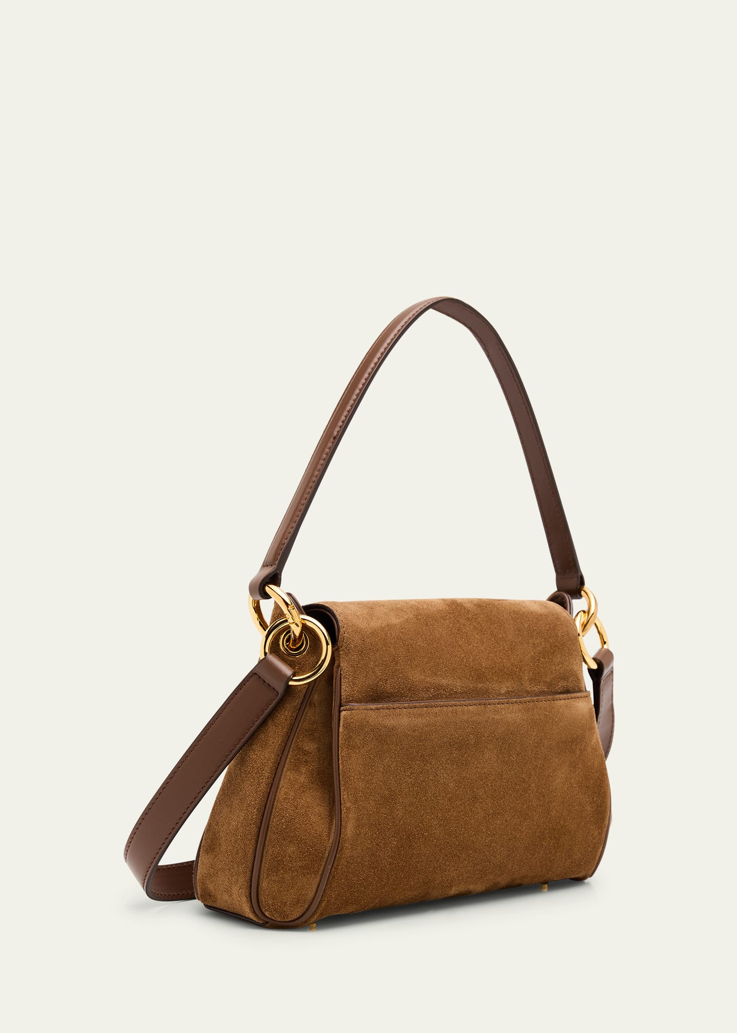 Tara Small Shoulder Bag in Suede - 3