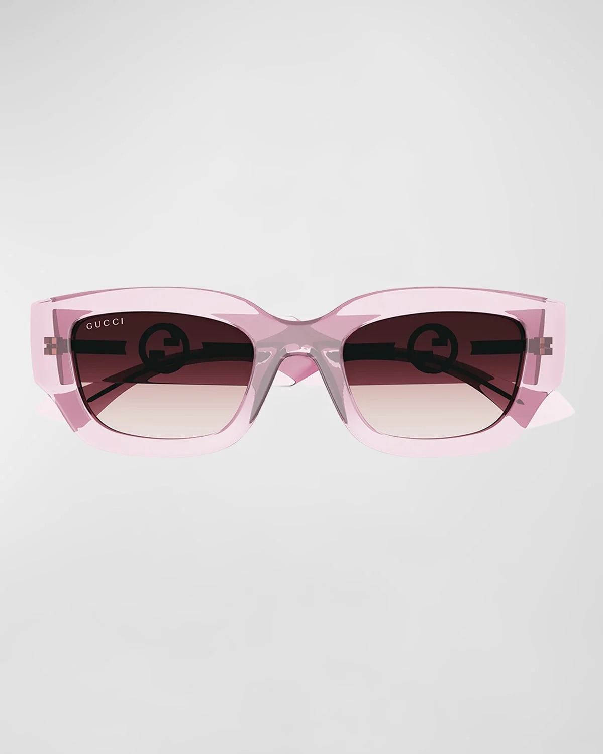 GG Logo Plastic Rectangle Sunglasses - 1