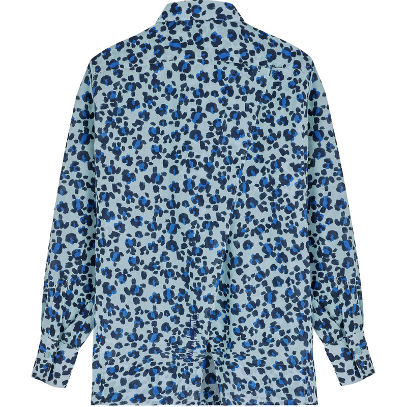 Women Organic Cotton Veil Shirt Turtles Leopard- Vilebrequin x Angelo Tarlazzi 2