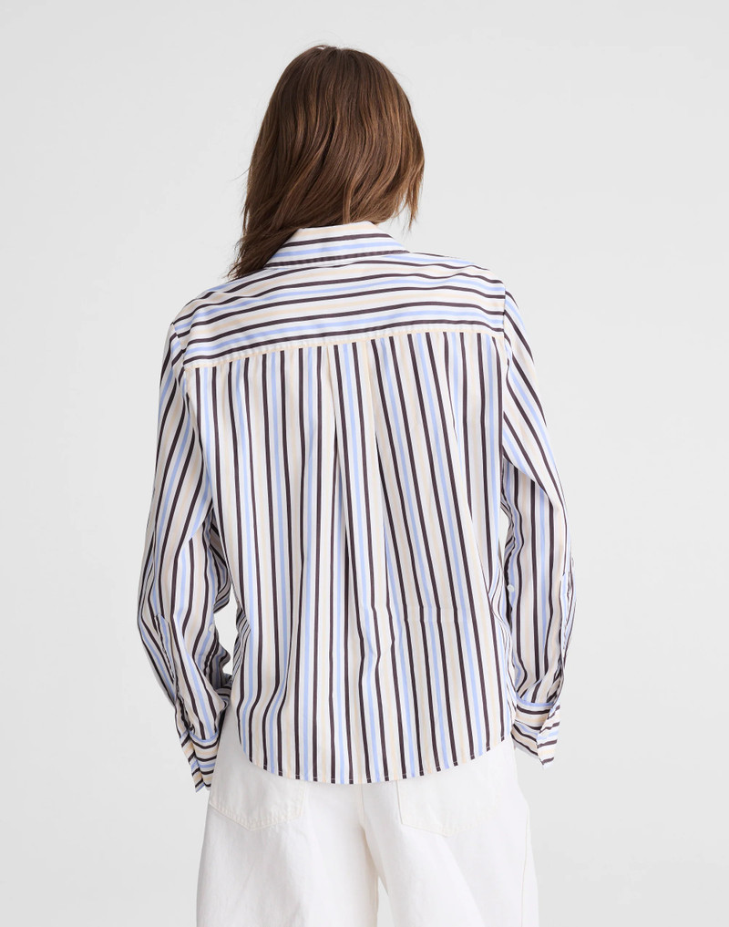Madewell The Signature Y-Neck Shirt in Poplin outlook
