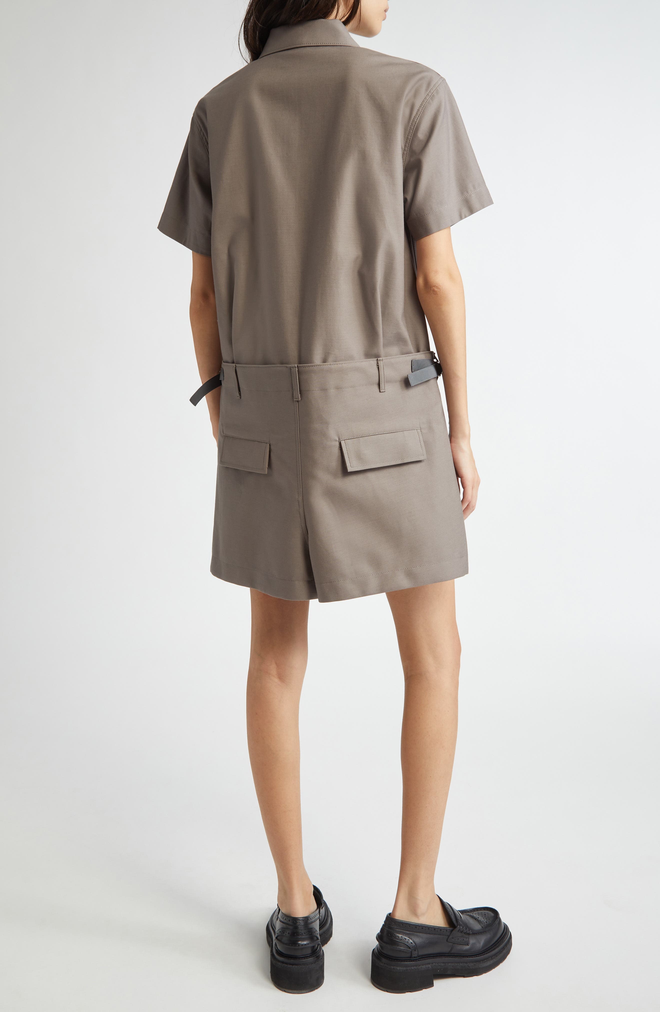 Sacai Cotton Cargo Dress in Taupe at Nordstrom - 2