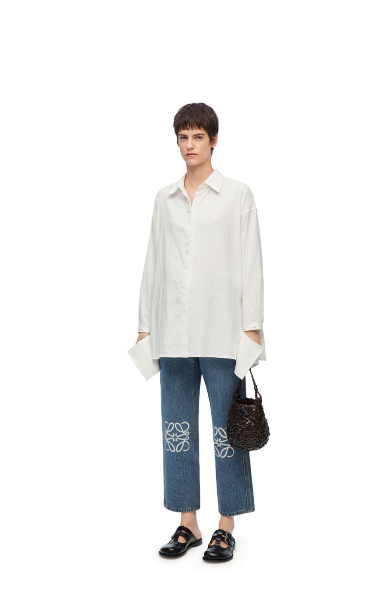 Loewe Anagram cropped jeans in denim outlook