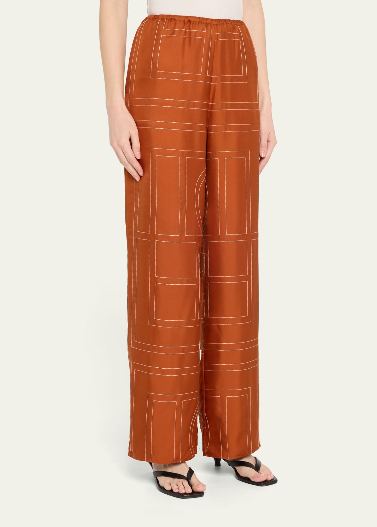 Monogram Silk Pajama Bottoms - 4
