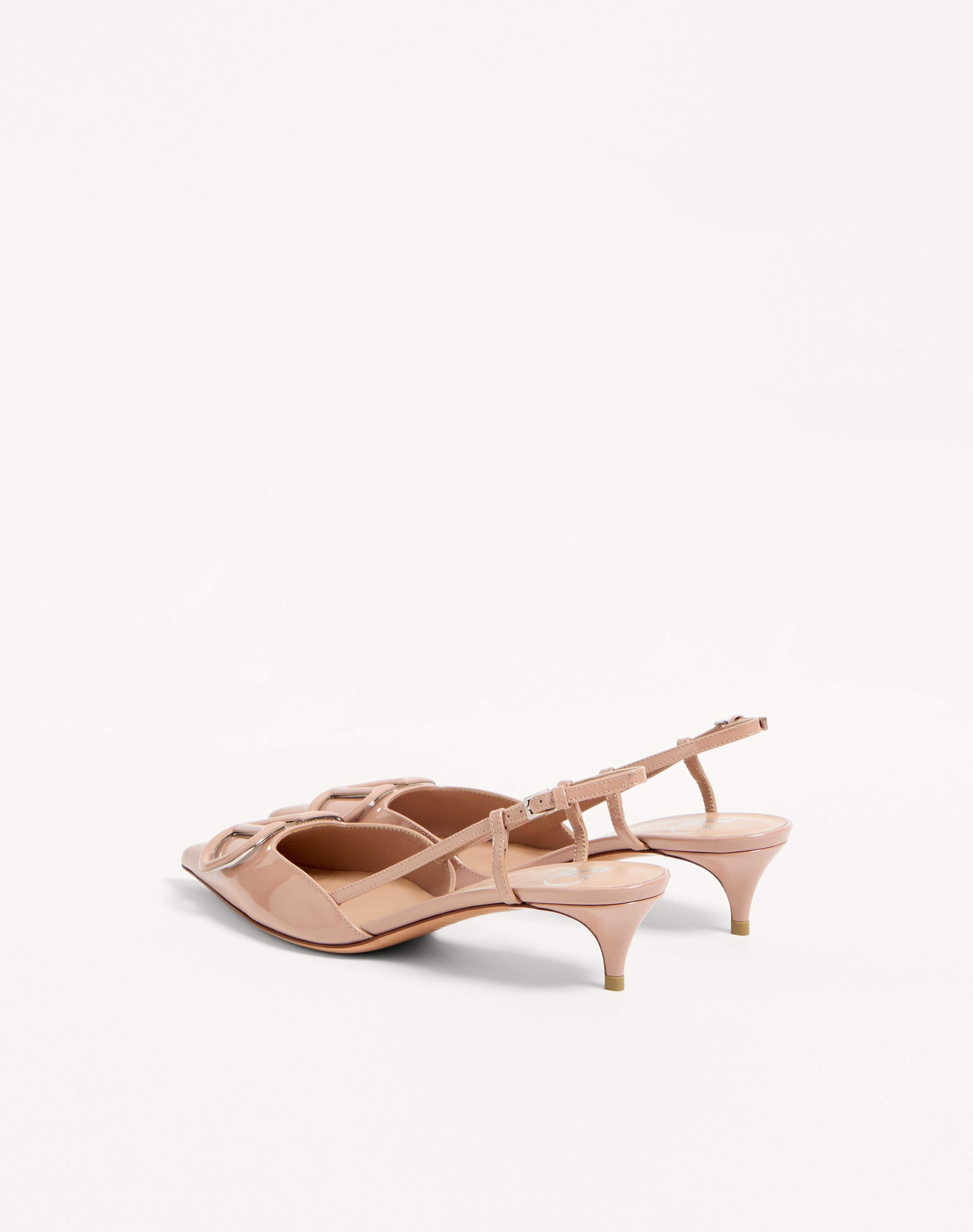 VLOGO SIGNATURE PATENT LEATHER SLINGBACK PUMP 40MM / 1.6 IN. - 5