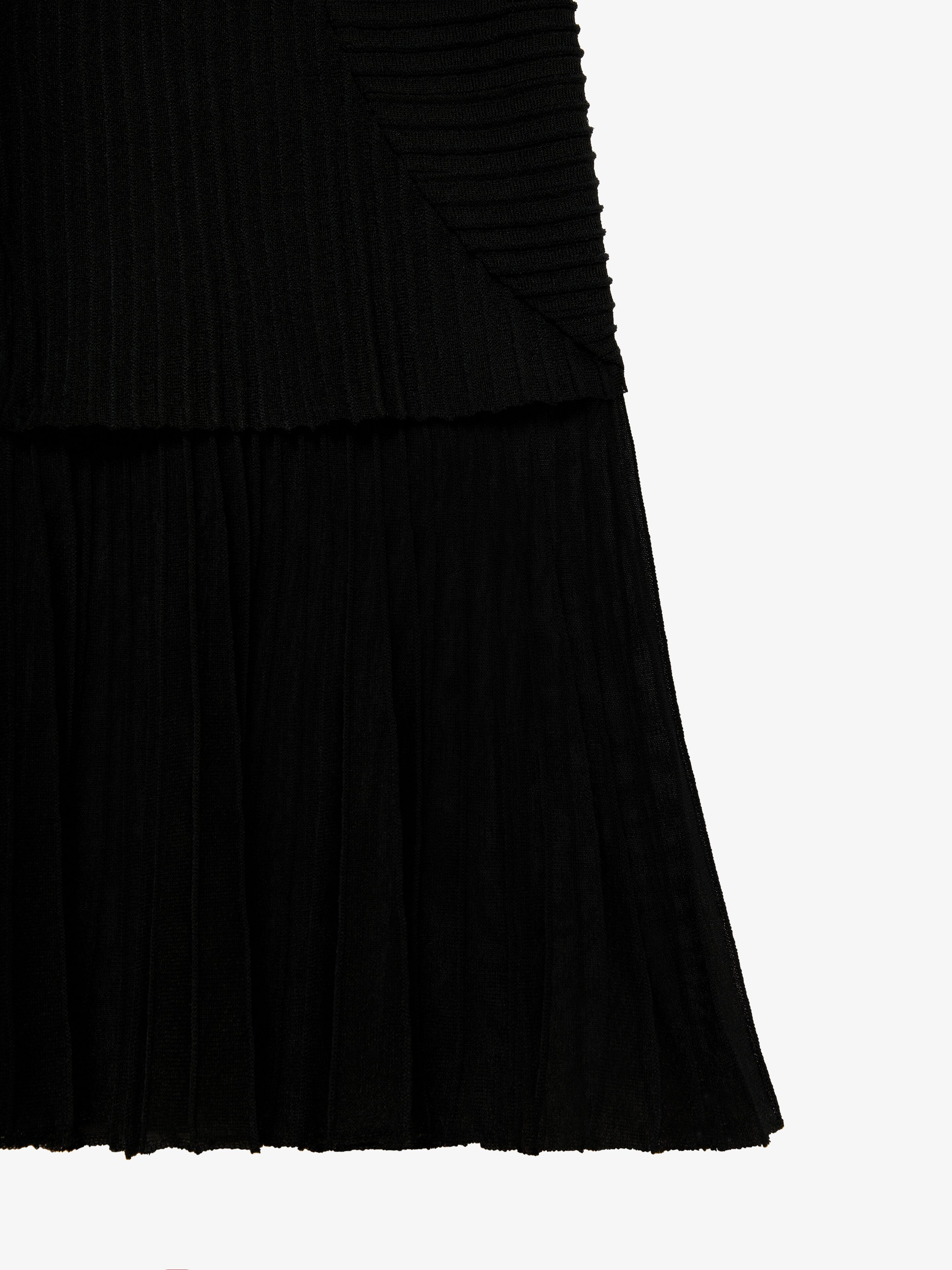 DRESS IN TRANSPARENT KNIT WITH OVERLAPPED EFFECT - 5