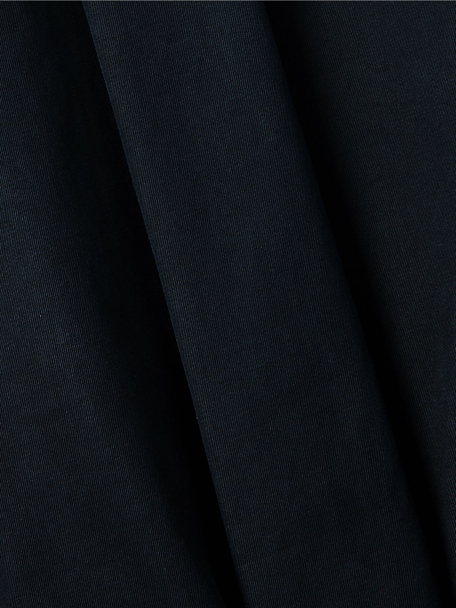 Belted cotton-twill midi dress Midnight blue - 4