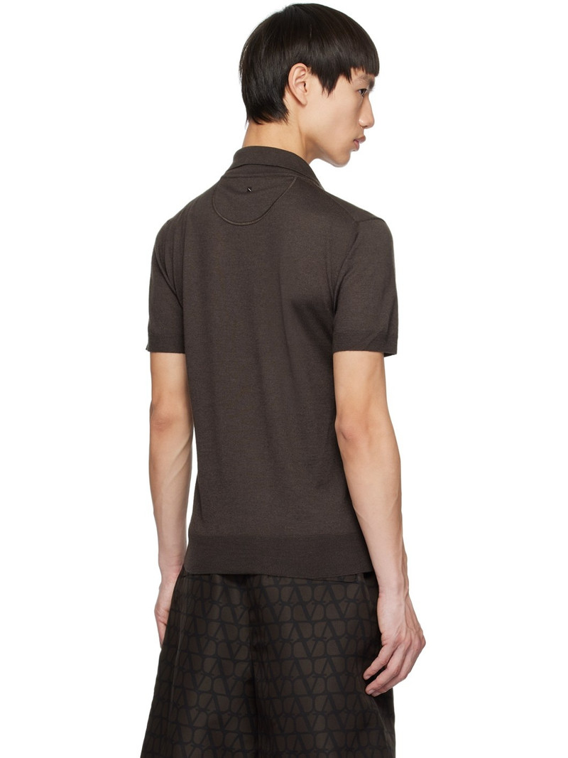 Brown Buttoned Polo 3