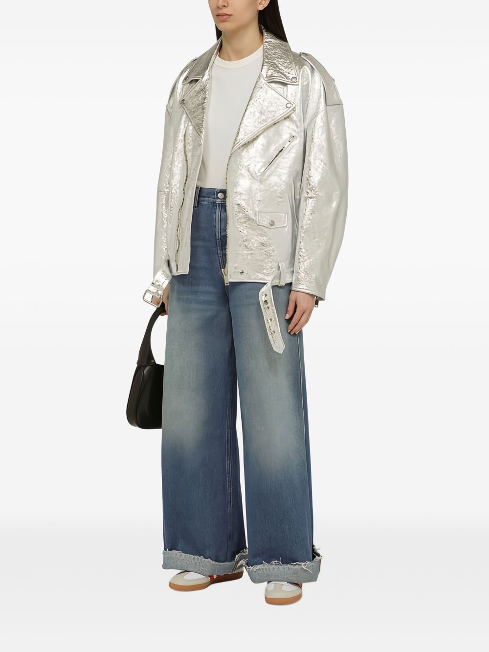 leather biker jacket - 2