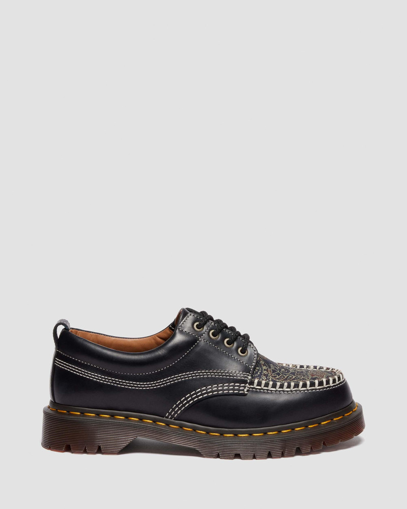 Lowell Leather & Jacquard Lace Up Moc Toe Shoes 1
