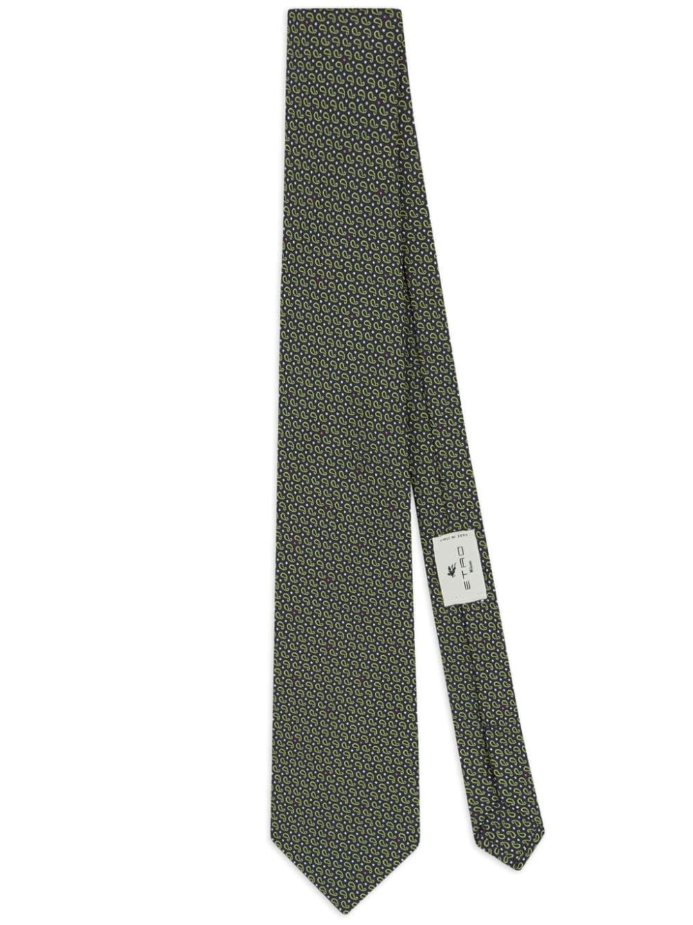 paisley-pattern silk tie - 1