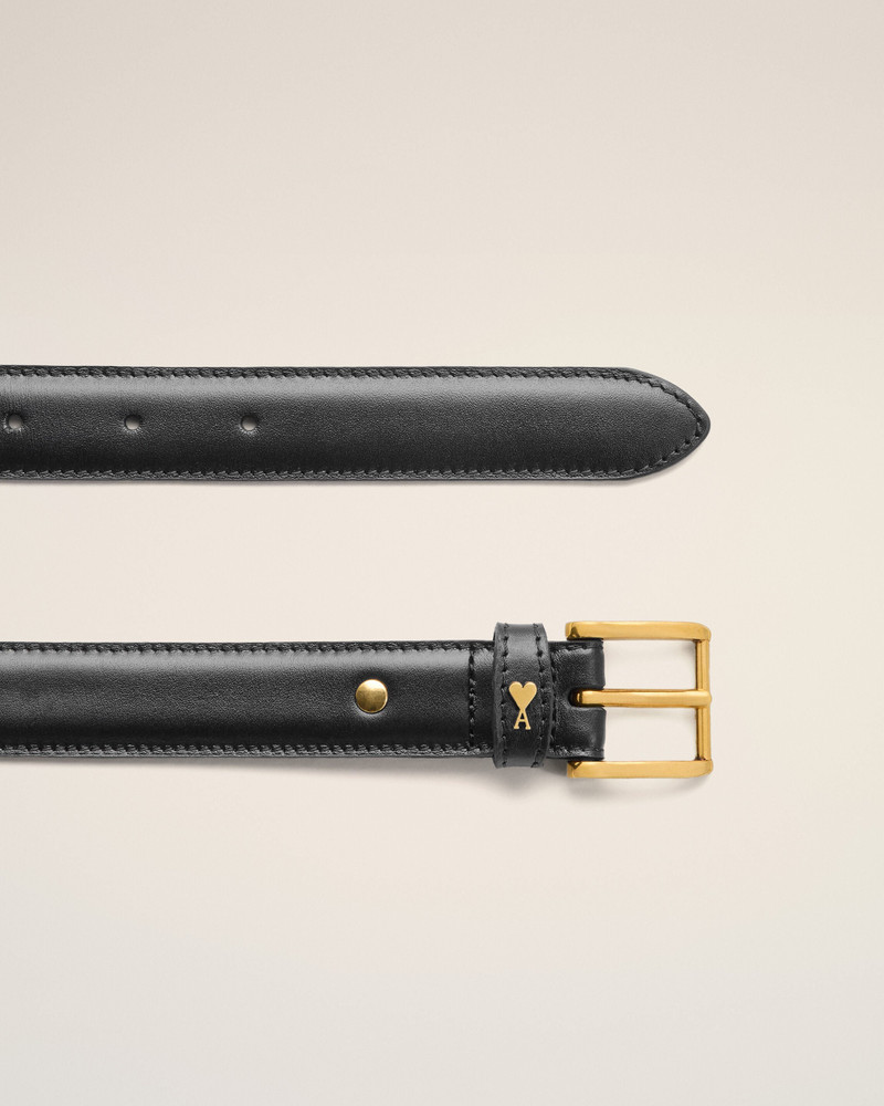AMI Paris BLACK LEATHER PARIS PARIS BELT outlook