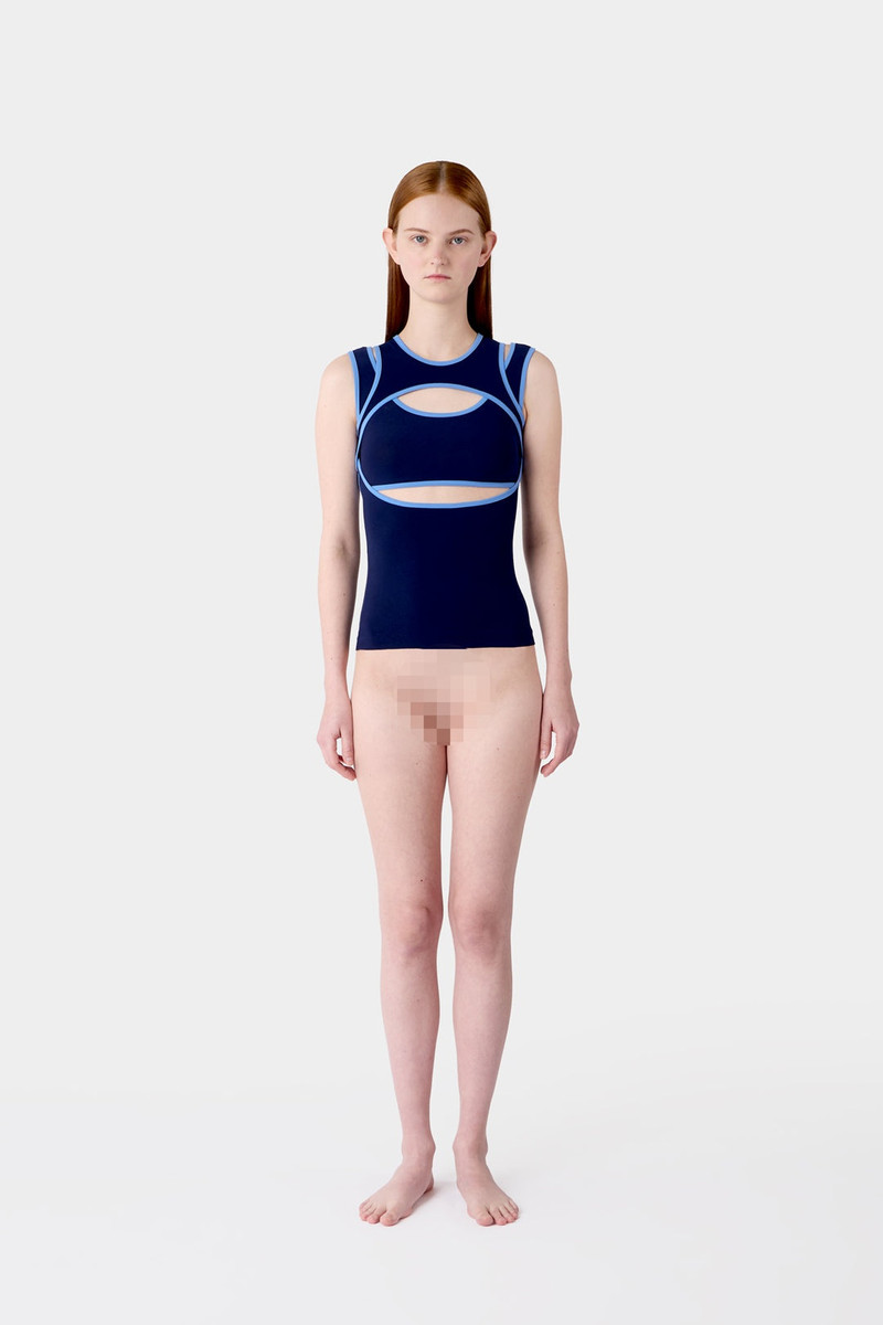 SUPER STRETCH COMBINED TOP / dark blue 4