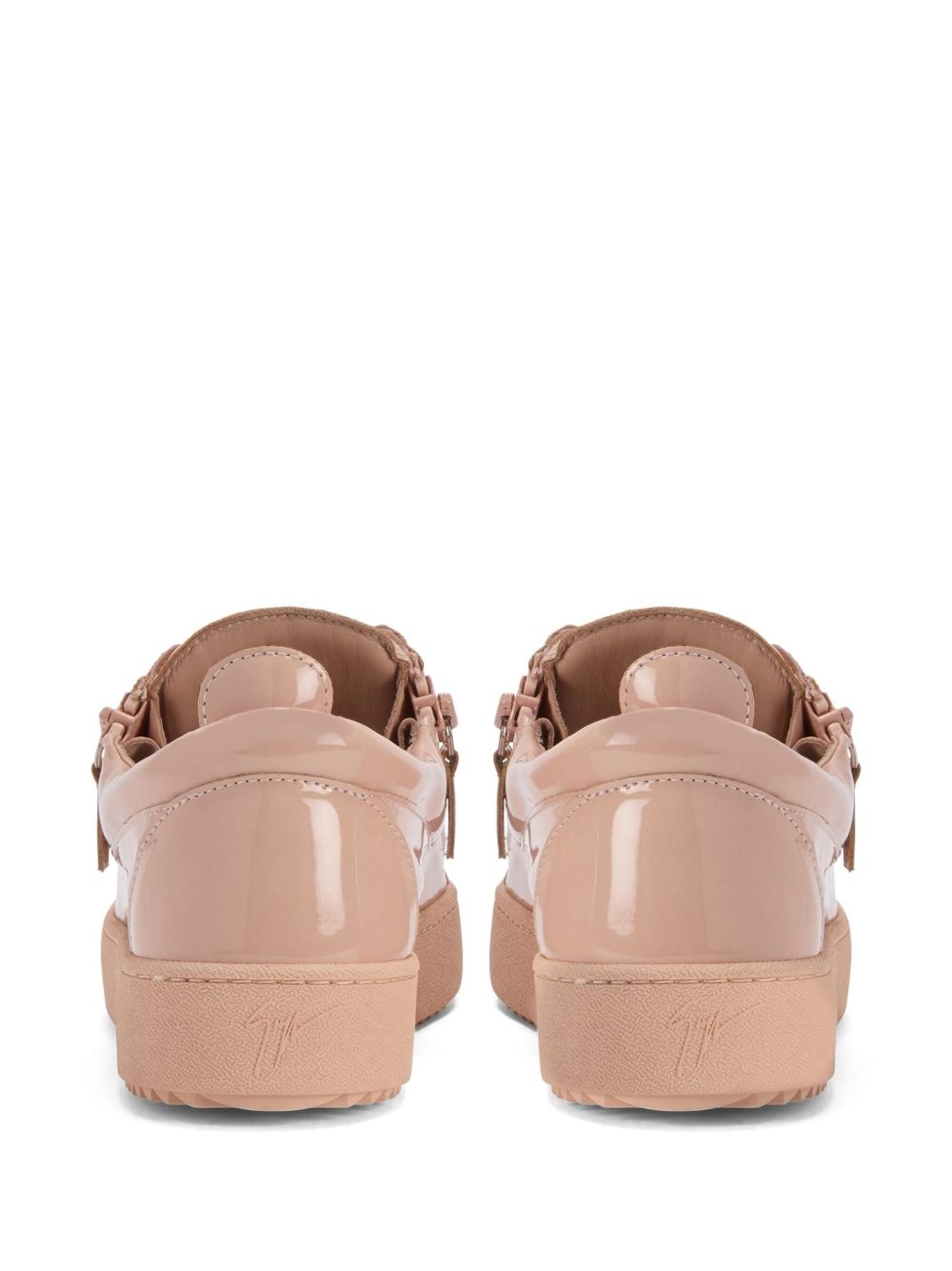 Gail patent-leather zip-detail sneakers - 3
