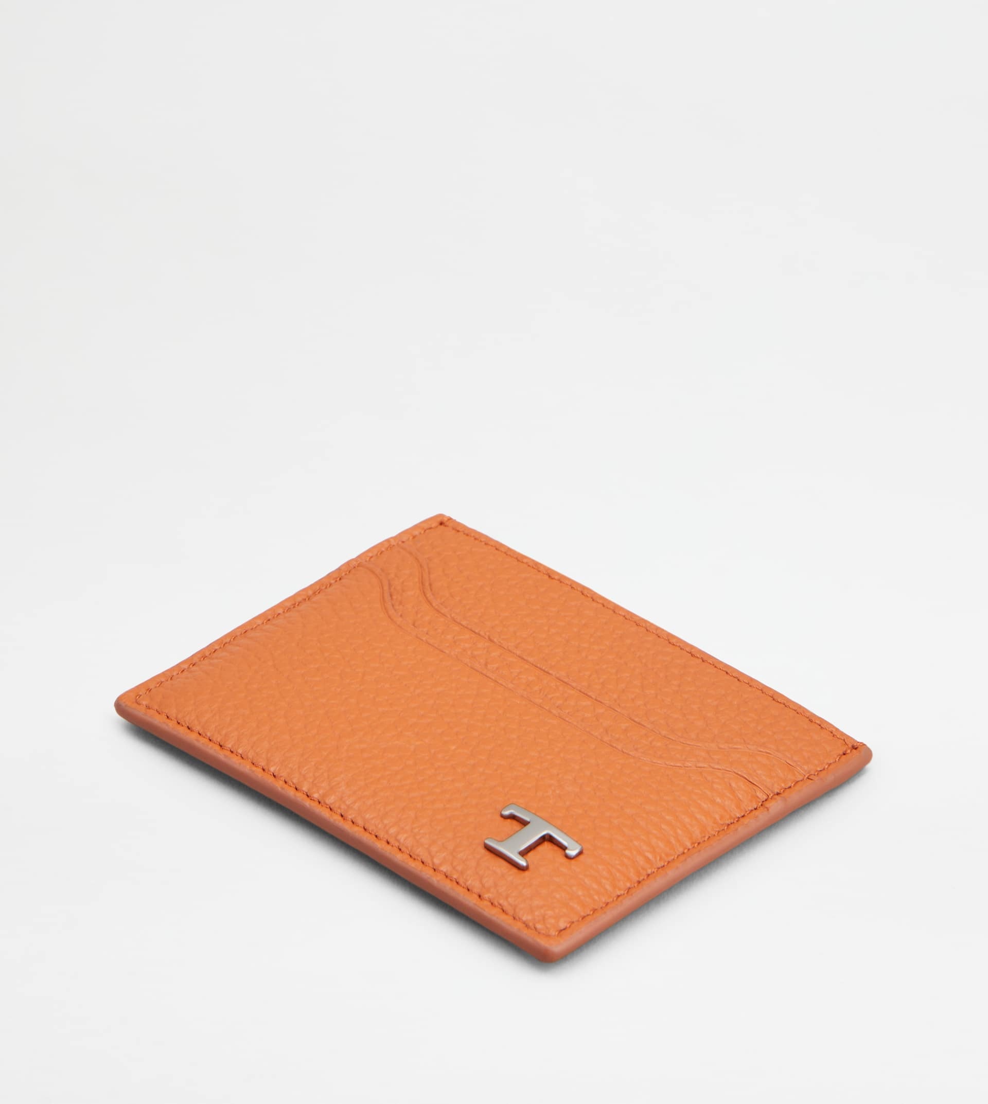 CREDIT CARD HOLDER IN LEATHER - ORANGE - 3