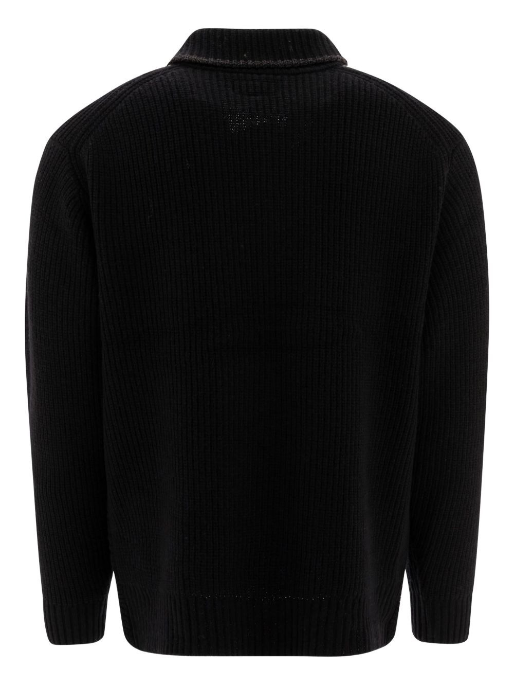 ribbed-knit striped cardigan - 2
