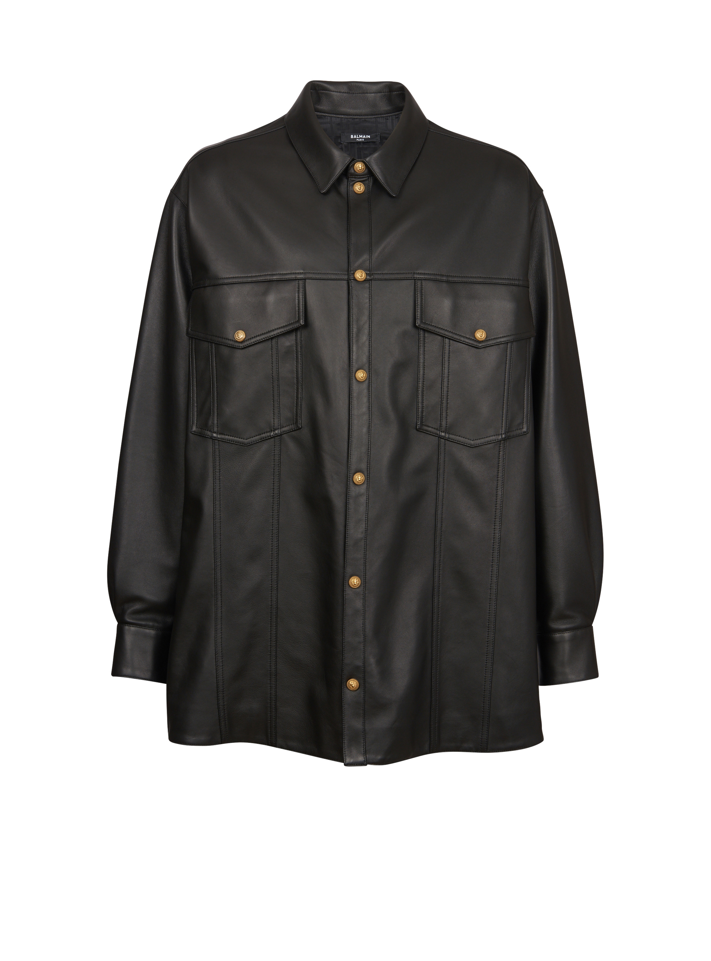 Leather overshirt - 1