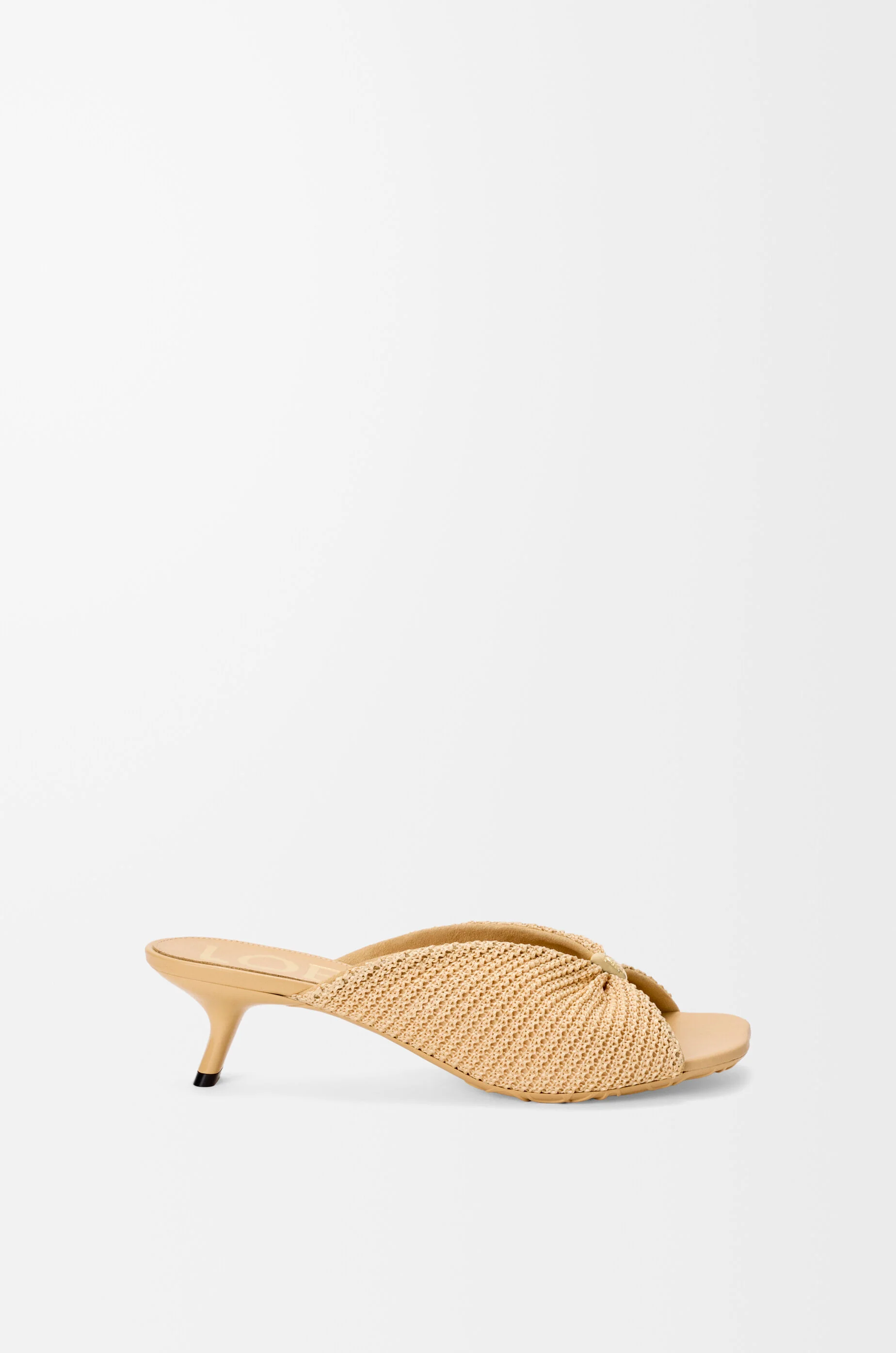 Pebble Soft slide in raffia-effect fabric - 1