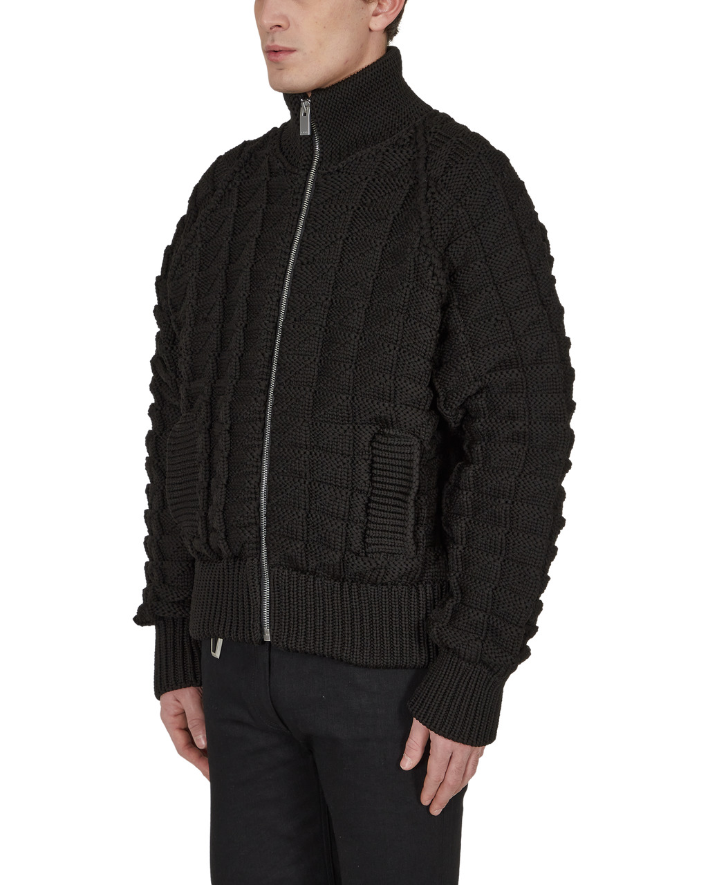 CHUNKY KNIT ZIP CARDIGAN - 3