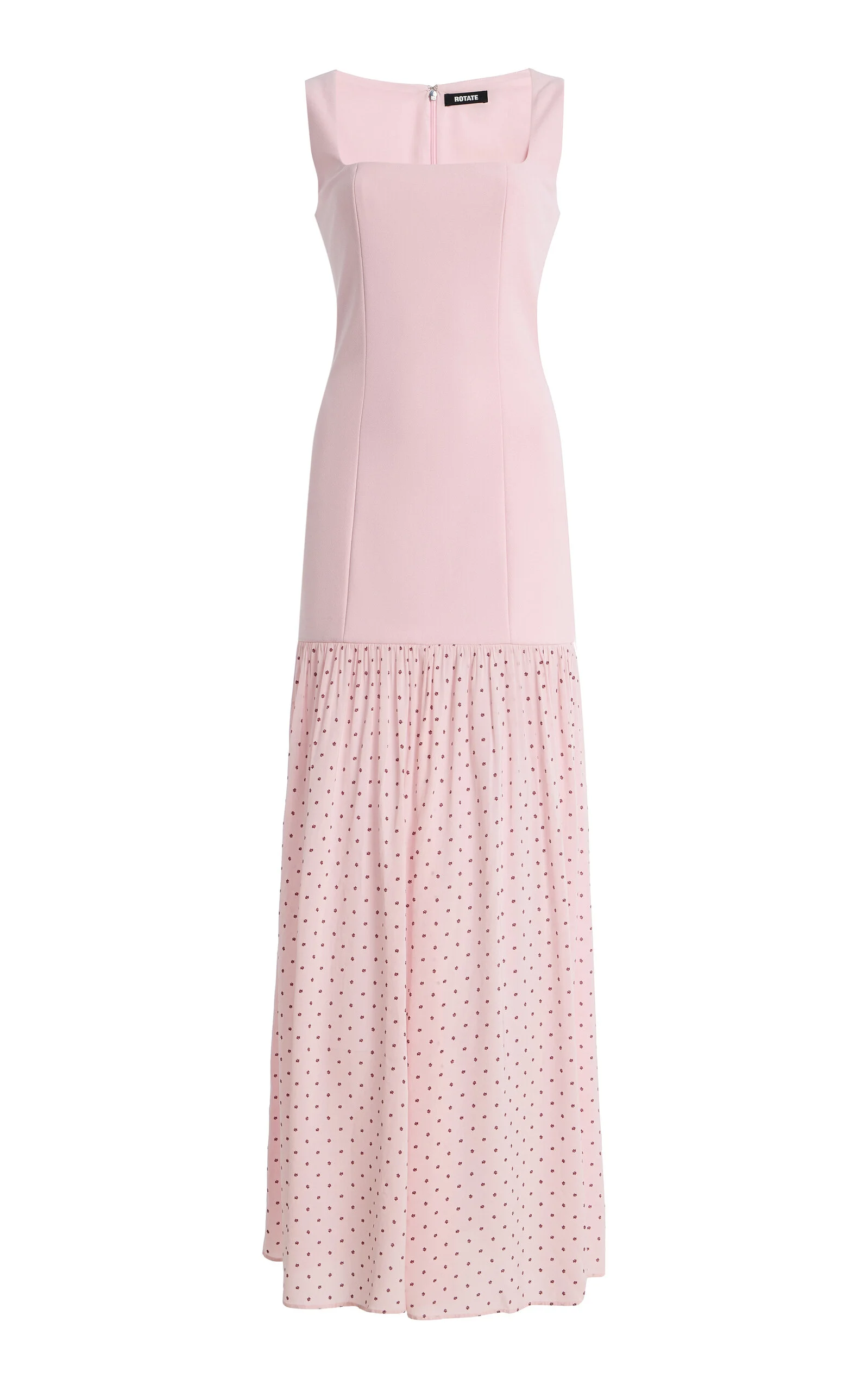Crepe Scoop-Neck Maxi Dress pink - 1