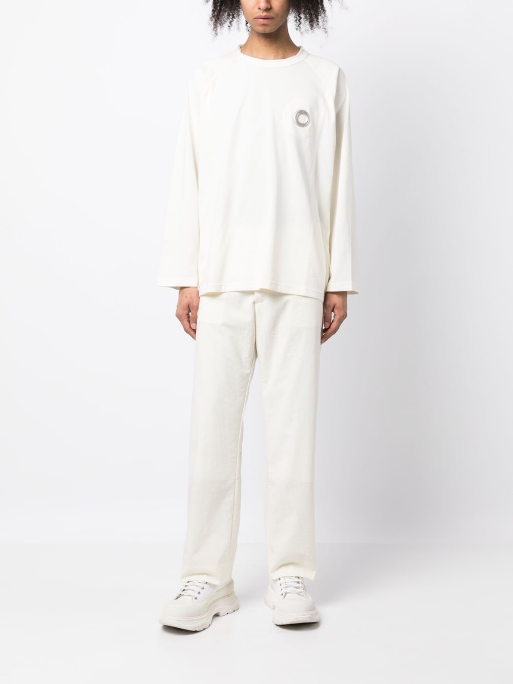 eyelet long-sleeved T-shirt - 2