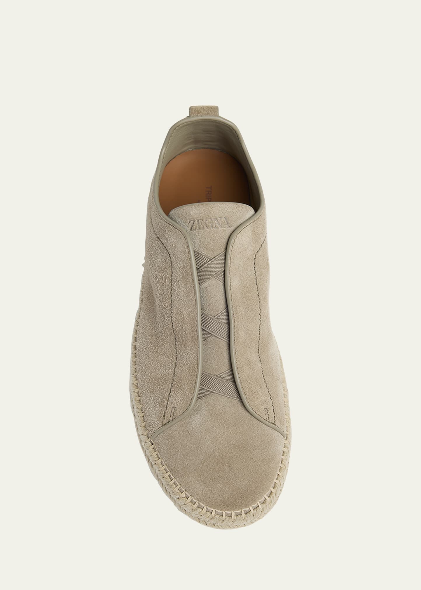Men's Triple Stitch Suede Espadrille Sneakers - 3