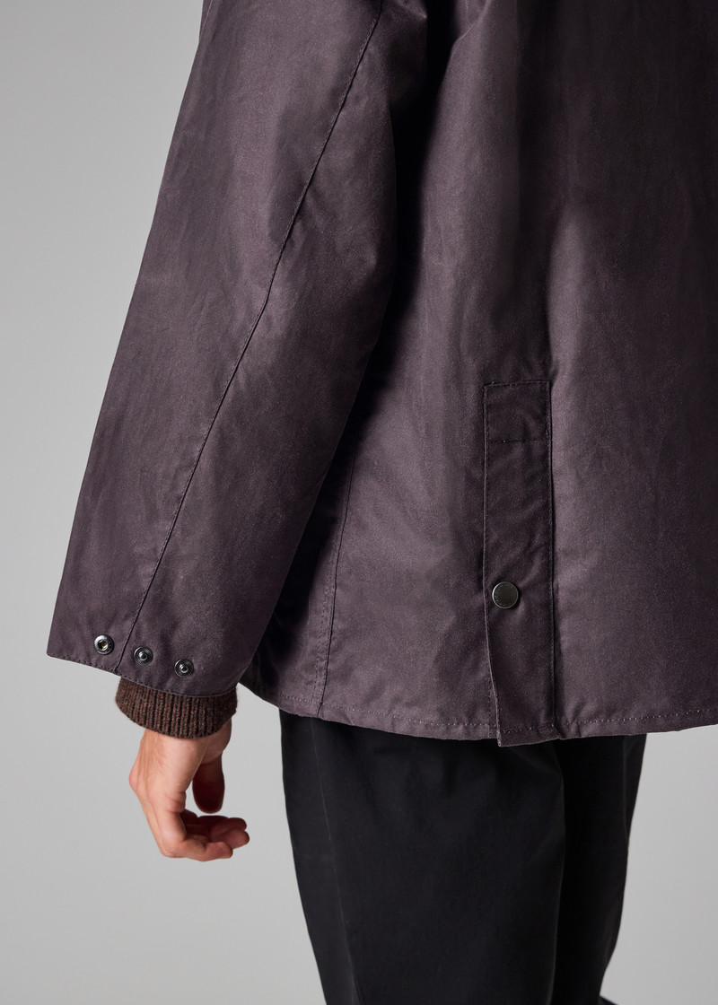 Paul Smith loves Barbour - Grey Lilac Oversized Bedale Wax Jacket 17