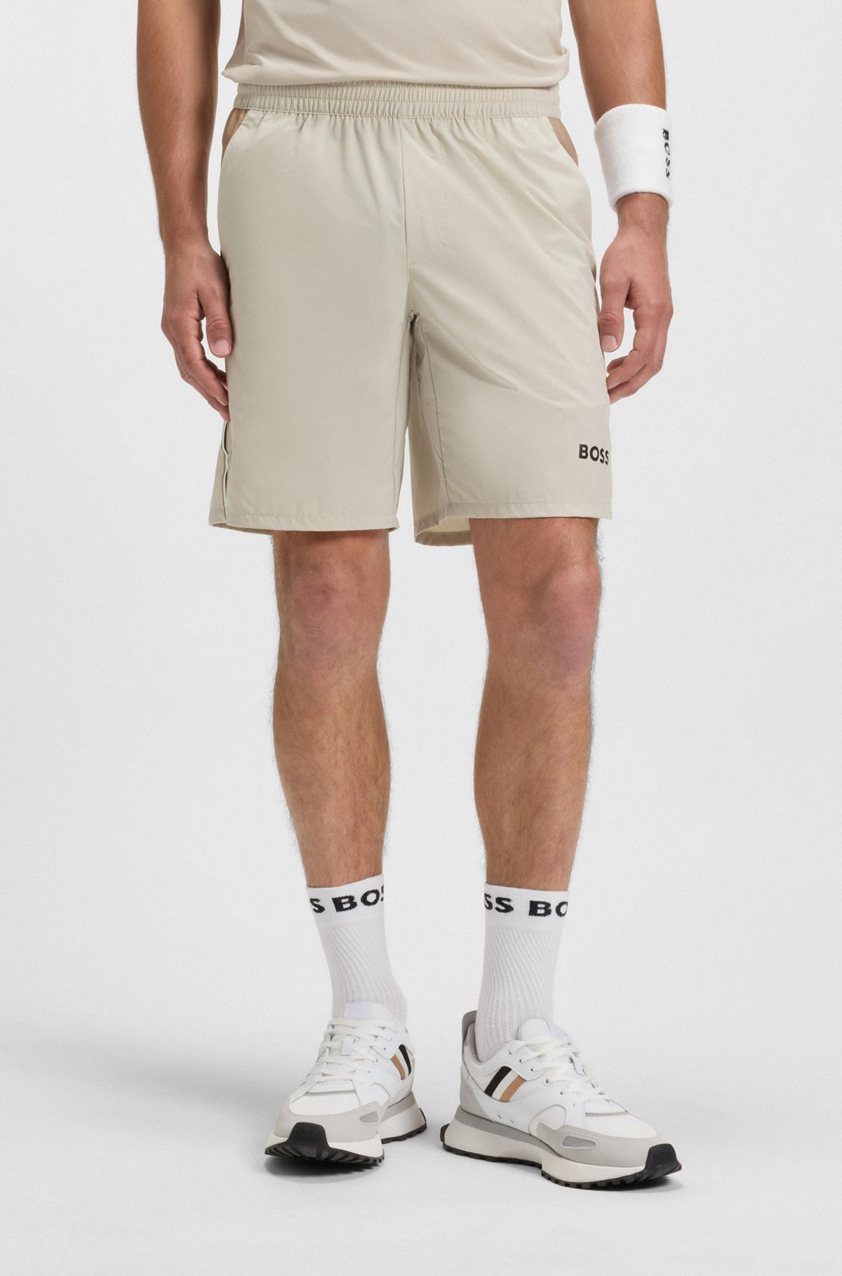 ACTIVE TENNIS SHORTS IN STRETCH FABRIC WITH MOISTURE MANAGEMENT - 2
