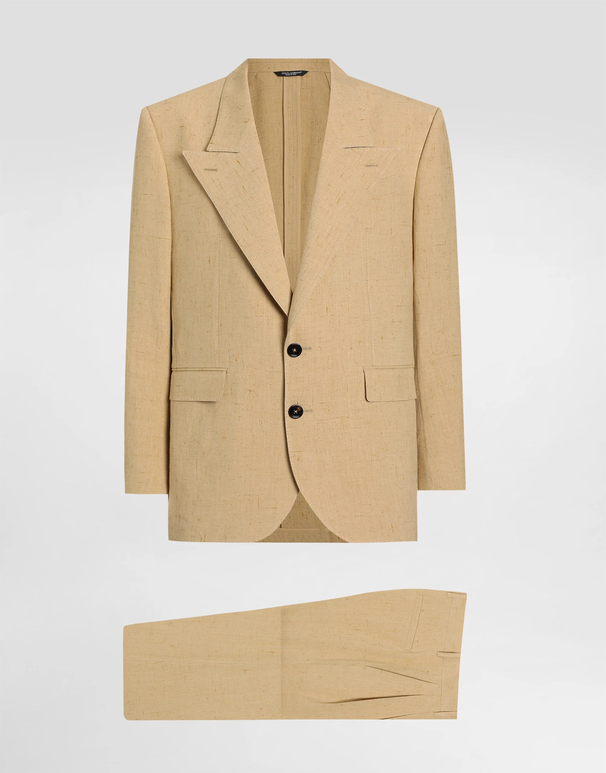 Single-breasted suit in tweed linen - 1