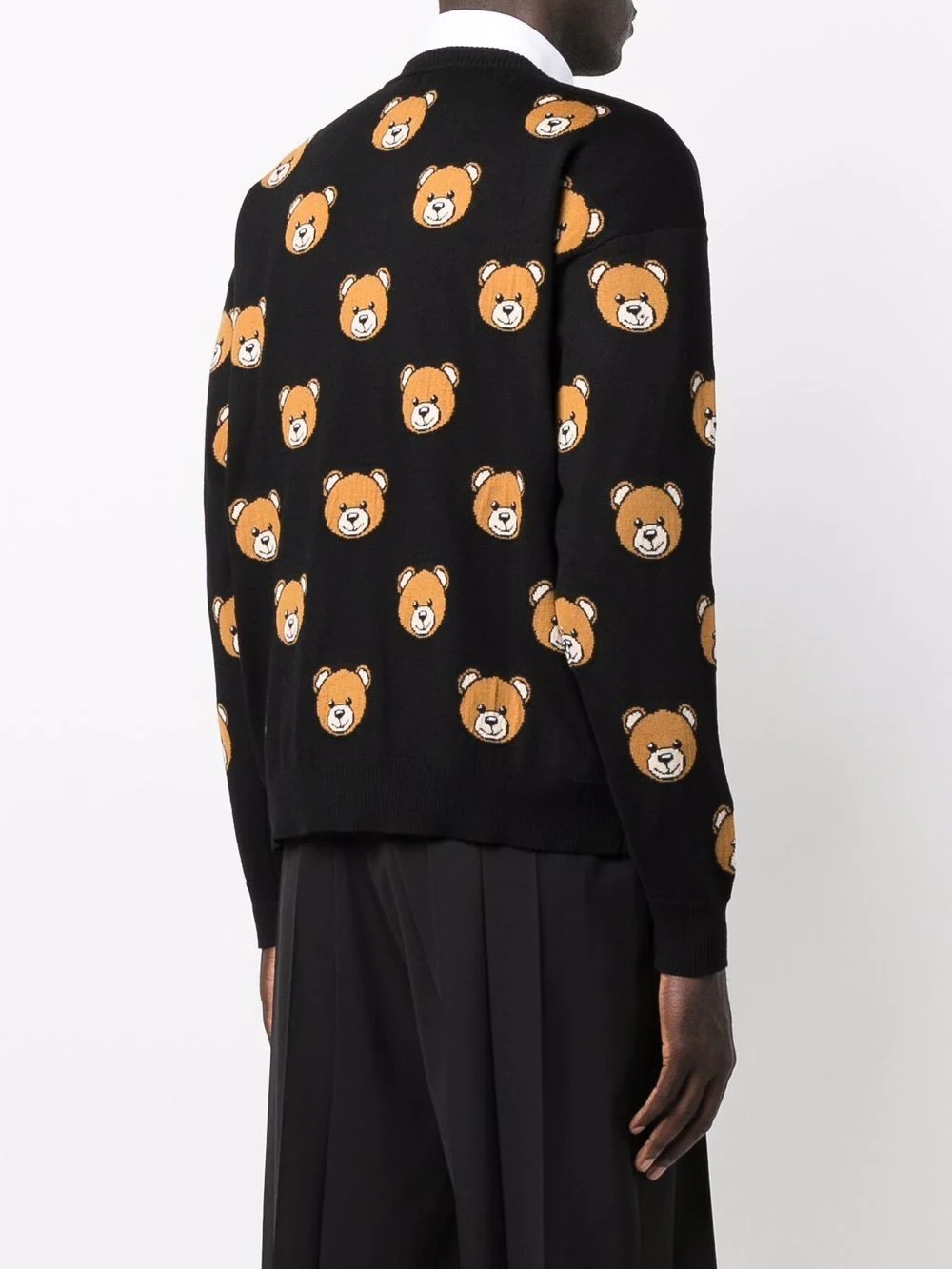 teddy bear print sweater - 4