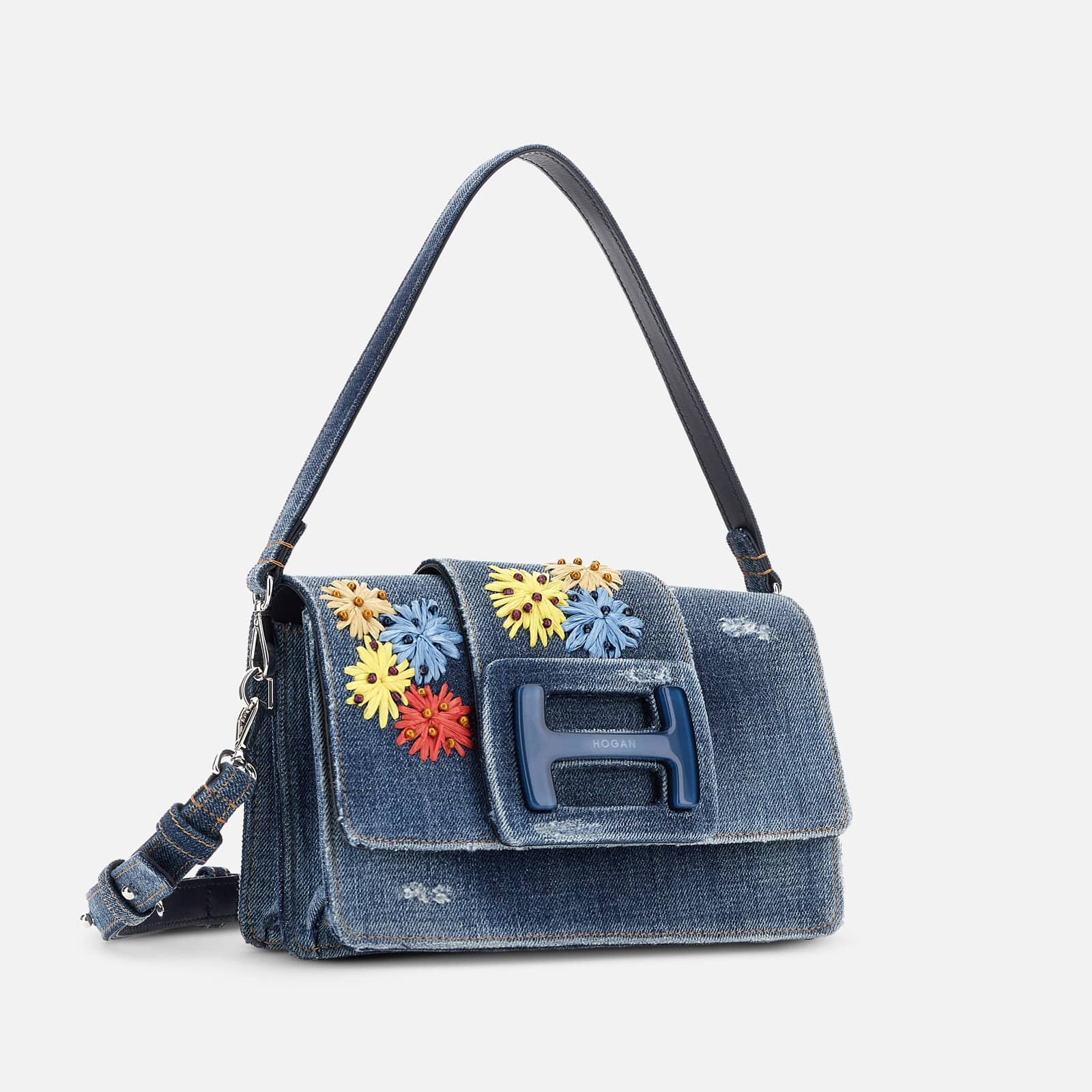 Hogan H-Bag Crossbody Bag Blue Beige - 3