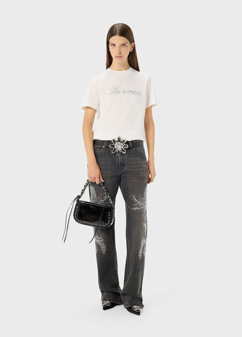 Blumarine TOY MINI IN PATENT LEATHER WITH EYELETS AND LACES outlook