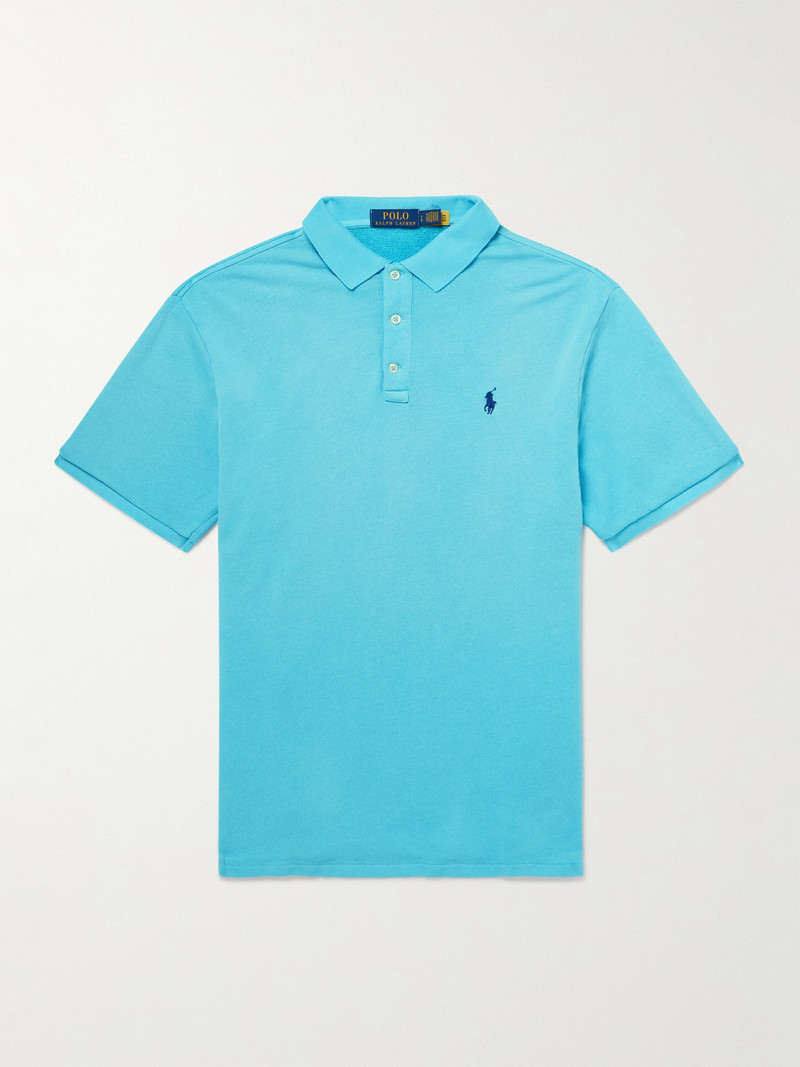 Cotton-Blend Jersey Polo Shirt 1