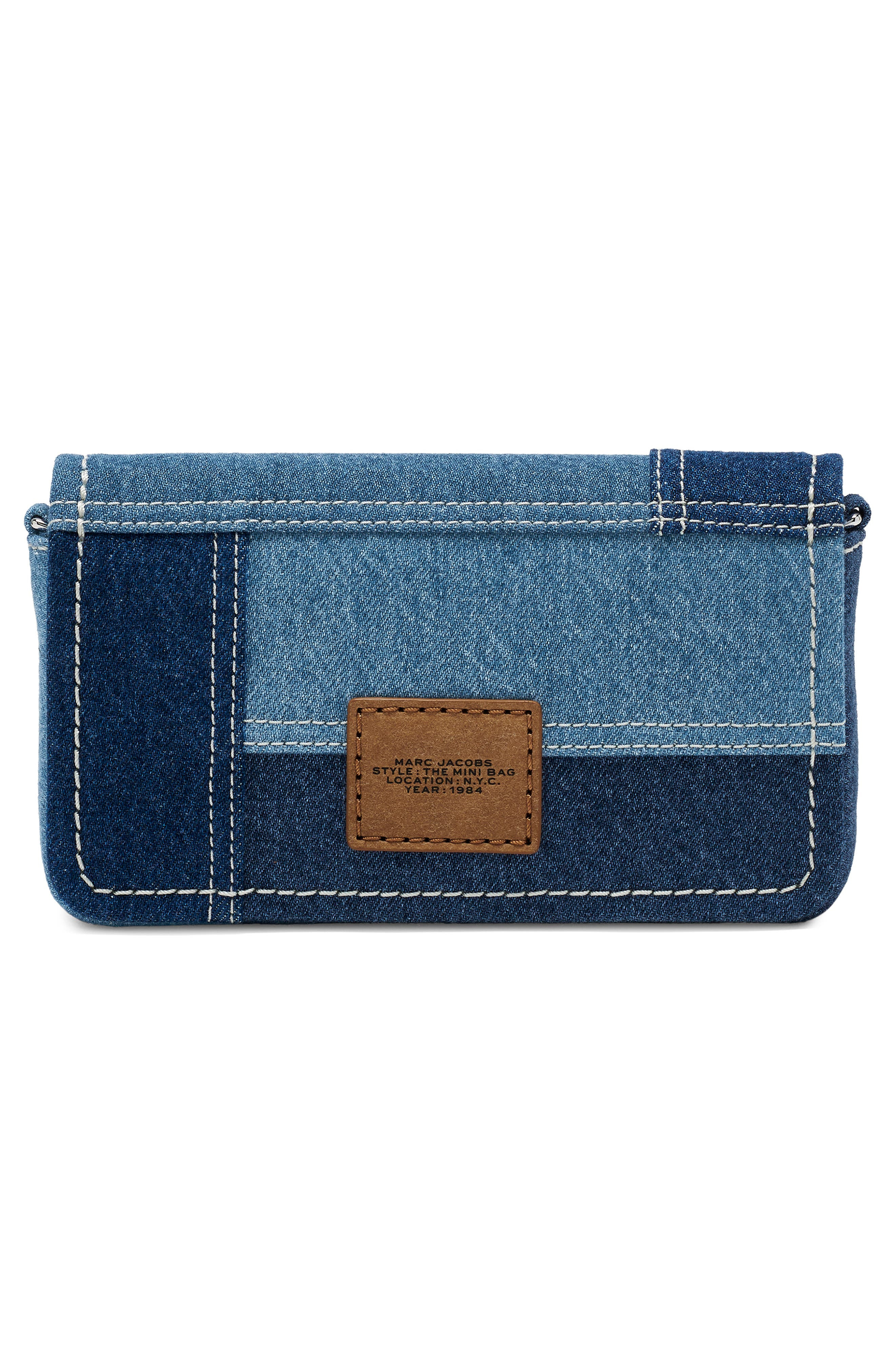Marc Jacobs The Mini Leather Crossbody Bag in Blue Denim at Nordstrom - 2