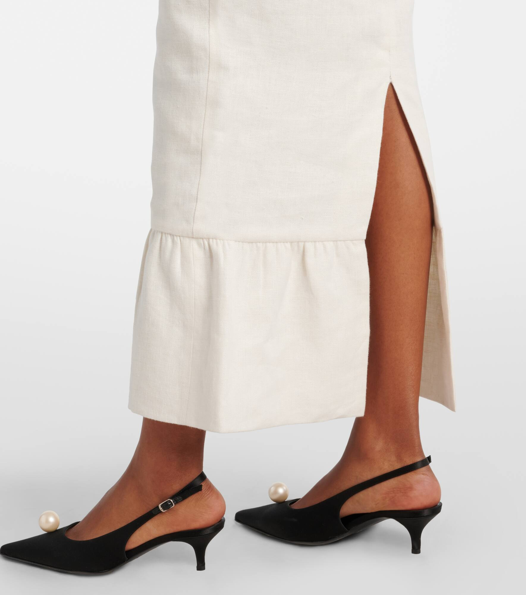 Matilda tiered linen pencil skirt - 5