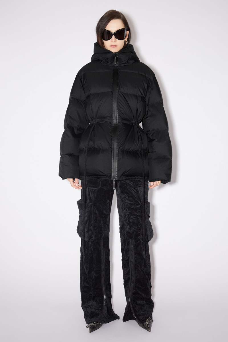 Acne Studios Hooded puffer jacket - Black outlook