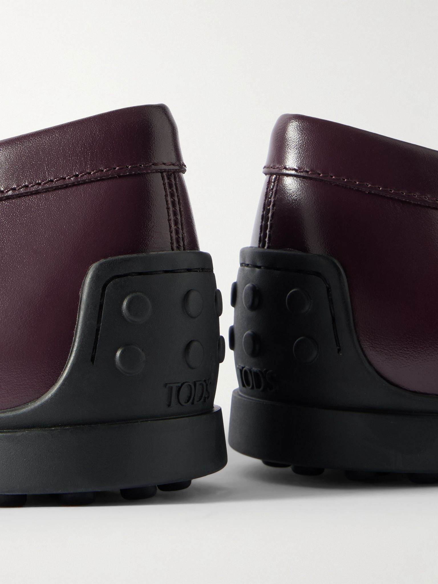 Gomma Leather Penny Loafers Burgundy - 5