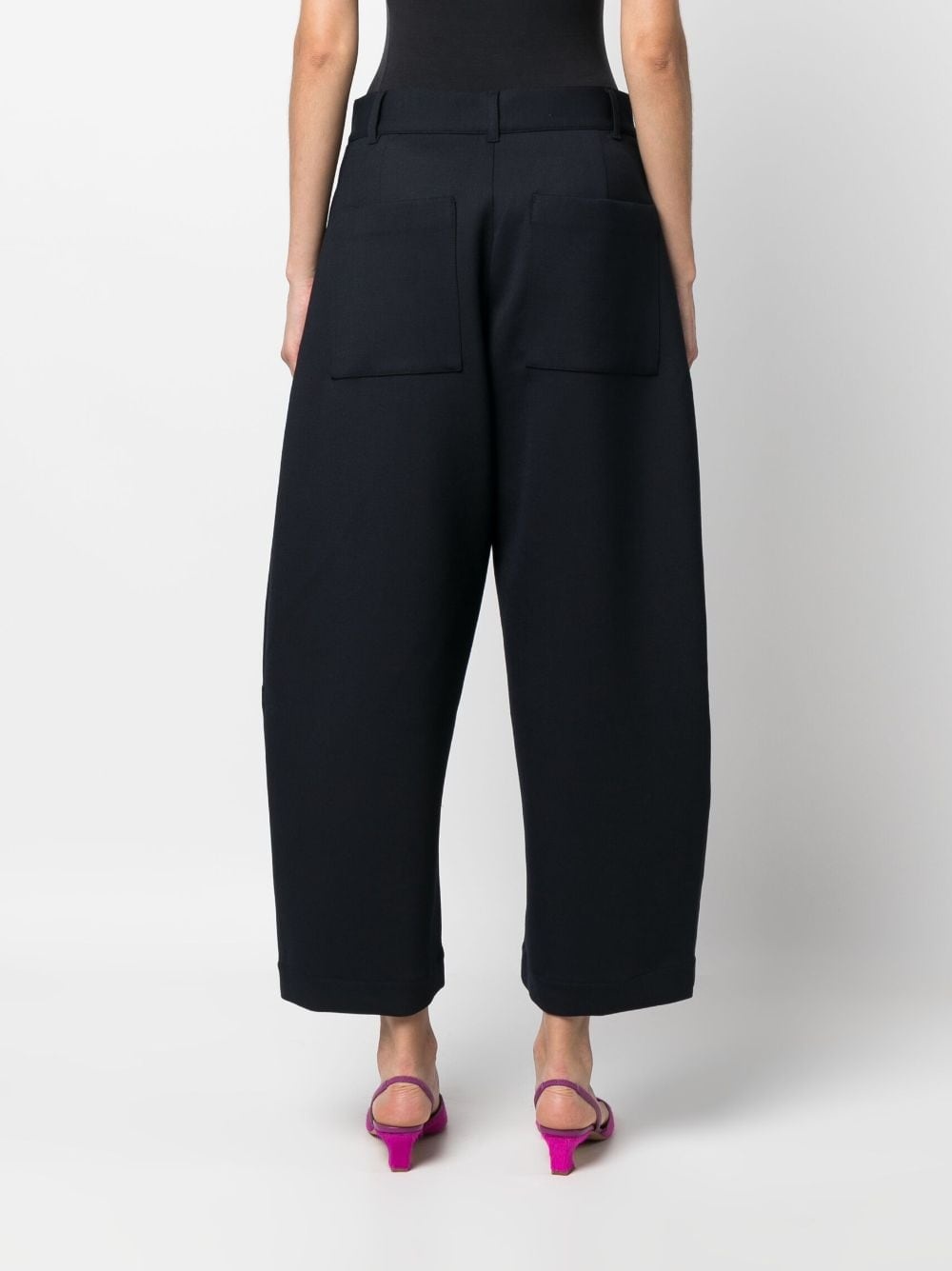 high-waisted wide-leg trousers - 4