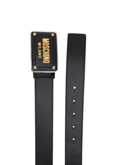 Moschino lettering logo belt outlook