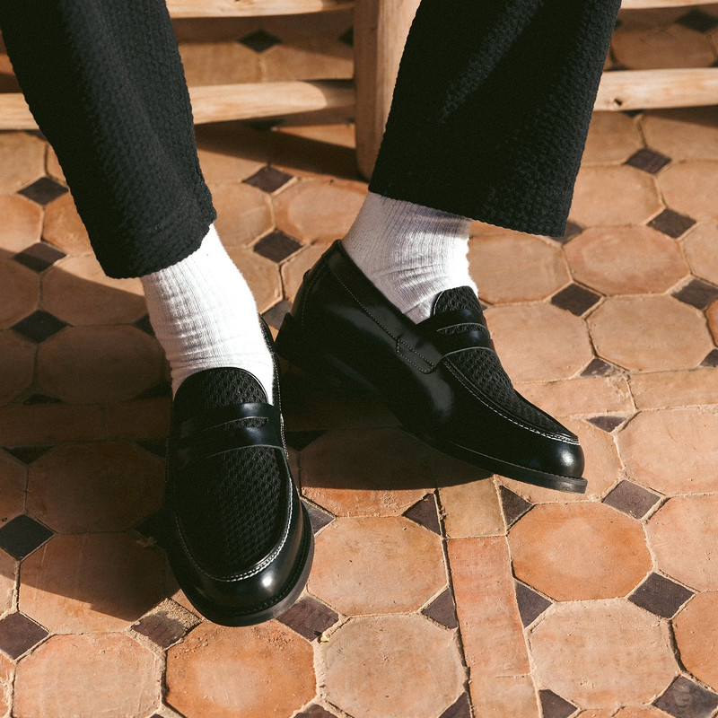 Wilde Black Rattan Penny Loafer - Men's 8