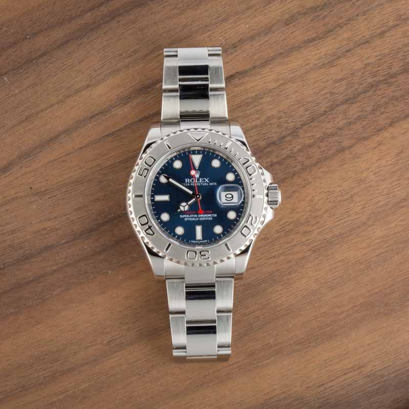 Used Rolex Yacht-Master 116622 Blue Dial Luminous - 6