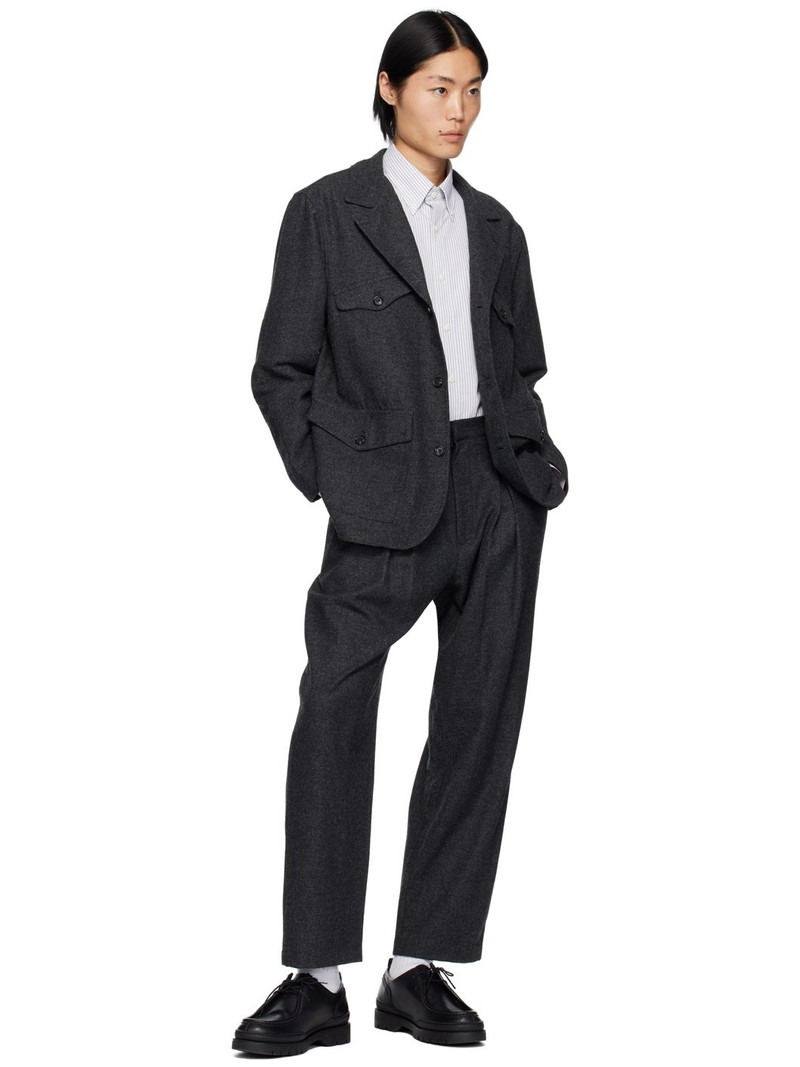 UNIFORM BRIDGE Gray Two Tuck Trousers outlook